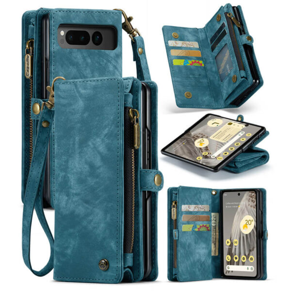 CaseMe Google Pixel Fold Wallet Case with Wrist Strap
