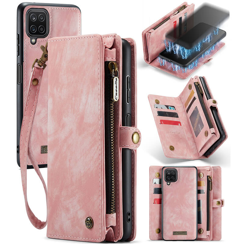 CaseMe Samsung Galaxy A12 5G Wallet Case with Wrist Strap
