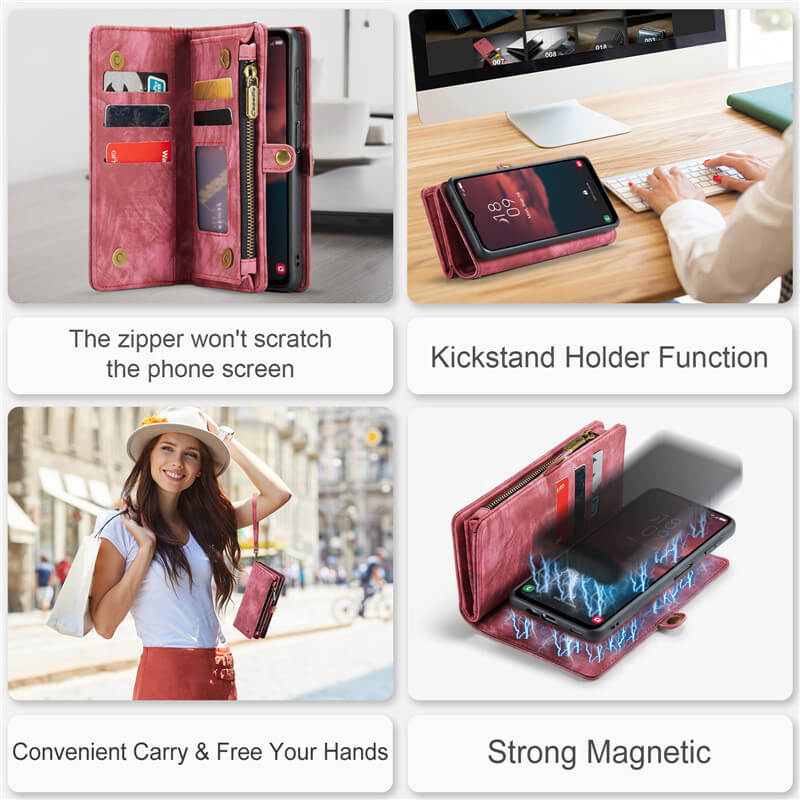 CaseMe Samsung Galaxy A14 Wallet Case with Wrist Strap - Image 4