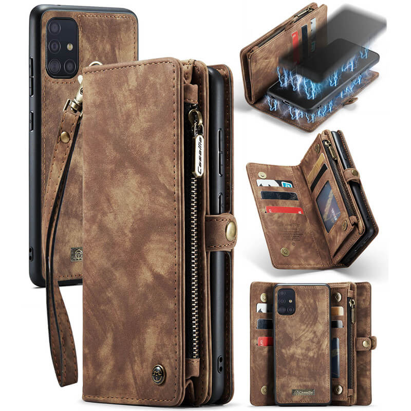 CaseMe Samsung Galaxy A51 4G Wallet Case with Wrist Strap