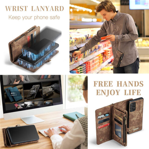 CaseMe Samsung Galaxy A52 Wallet Case with Wrist Strap - Image 4