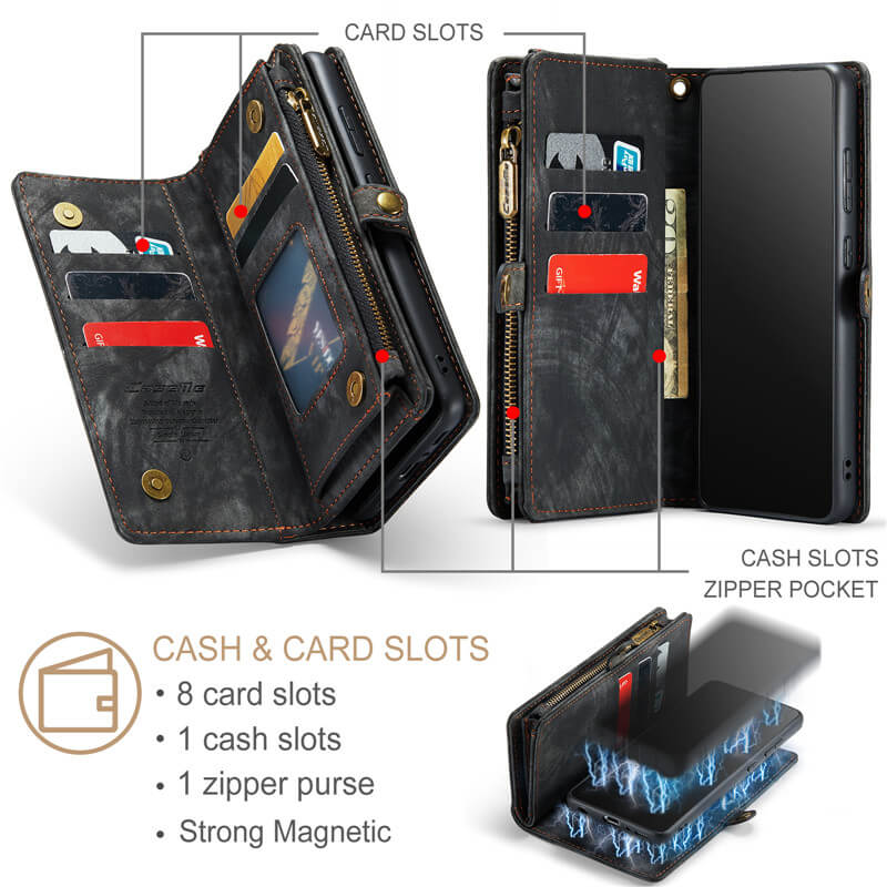 CaseMe Samsung Galaxy A70 Wallet Case with Wrist Strap - Image 3