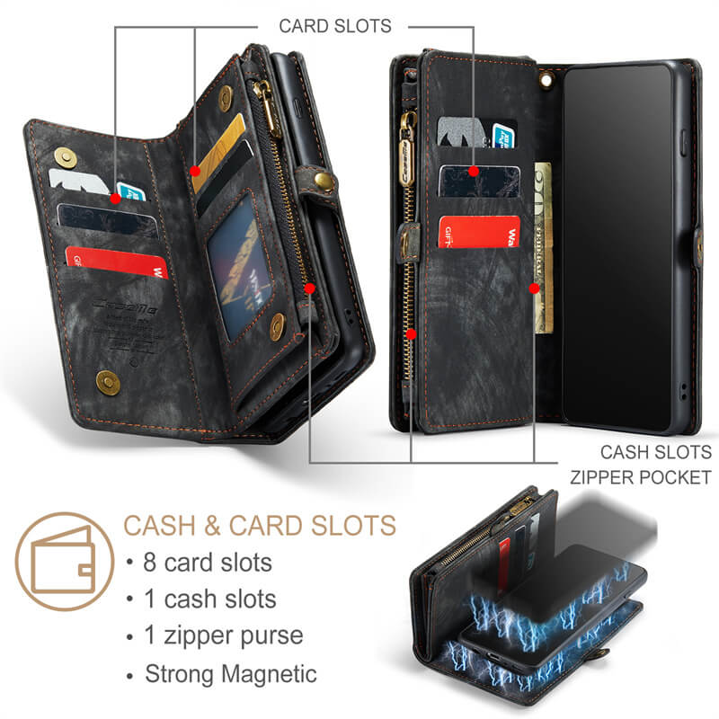 CaseMe Samsung Galaxy S10 Wallet Case with Wrist Strap - Image 3