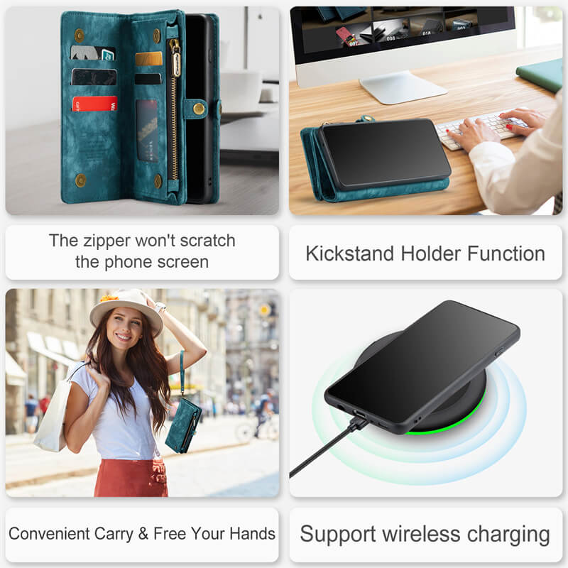 CaseMe Samsung Galaxy S10 Wallet Case with Wrist Strap - Image 4