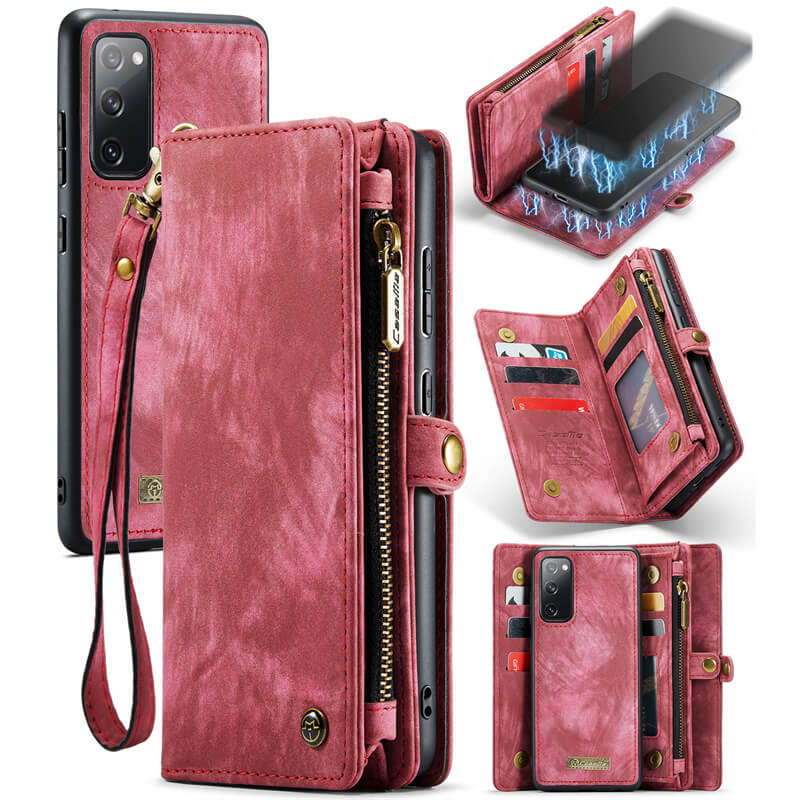 CaseMe Samsung Galaxy S20 FE Wallet Case with Wrist Strap