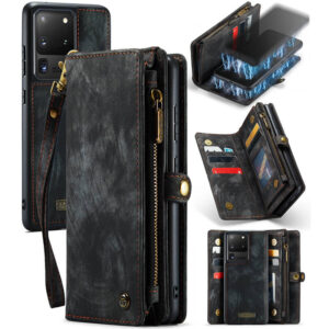 CaseMe Samsung Galaxy S20 Ultra Wallet Case with Wrist Strap