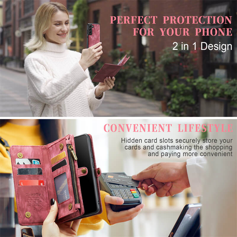 CaseMe Samsung Galaxy S21 Wallet Case with Wrist Strap - Image 5