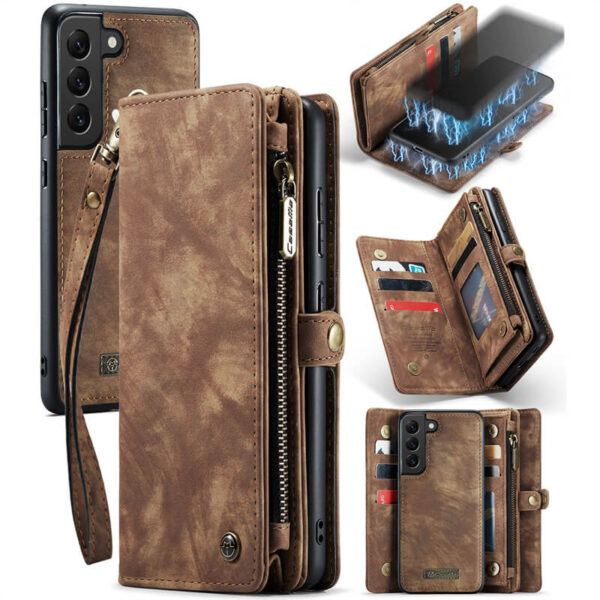CaseMe Samsung Galaxy S21 Plus Wallet Case with Wrist Strap