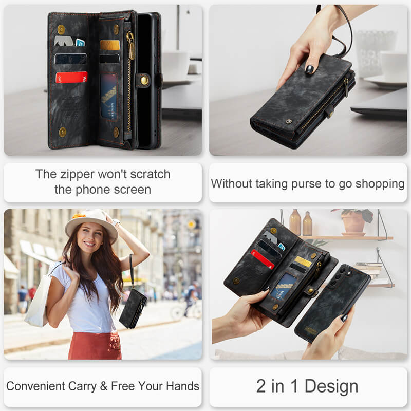CaseMe Samsung Galaxy S21 FE Wallet Case with Wrist Strap - Image 5