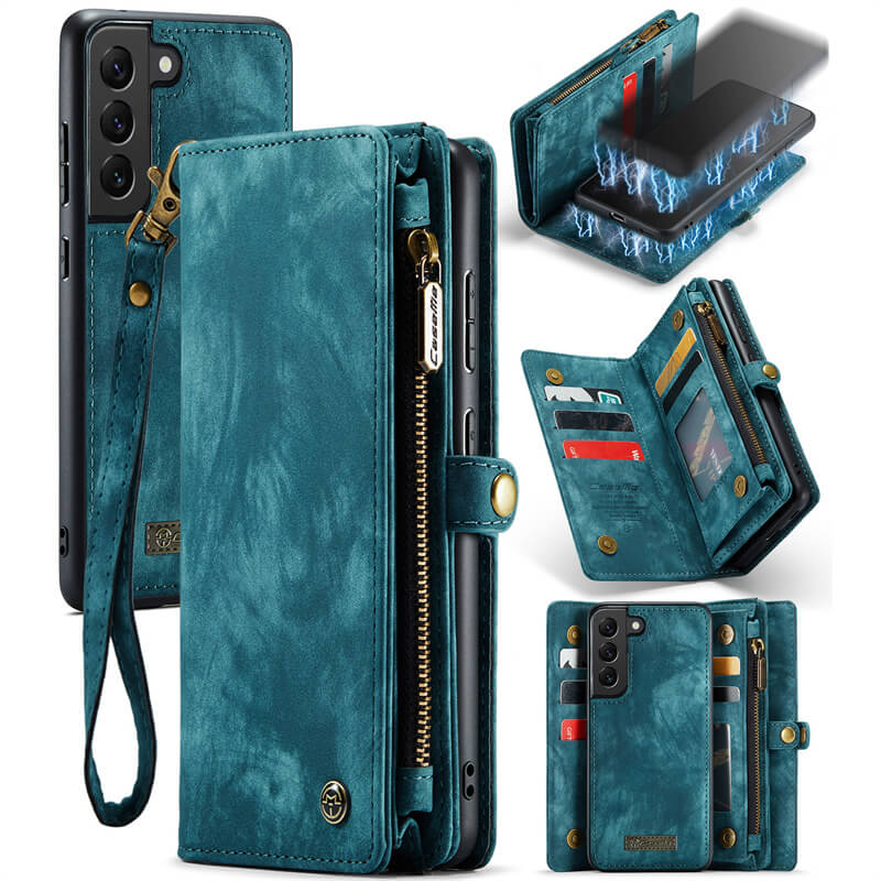 CaseMe Samsung Galaxy S21 FE Wallet Case with Wrist Strap