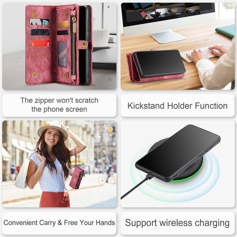 CaseMe Samsung Galaxy S22 Wallet Case with Wrist Strap - Image 4