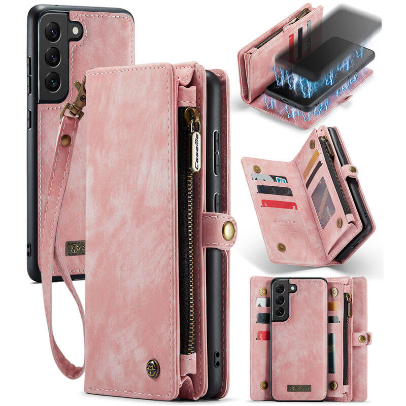 CaseMe Samsung Galaxy S22 Plus Wallet Case with Wrist Strap