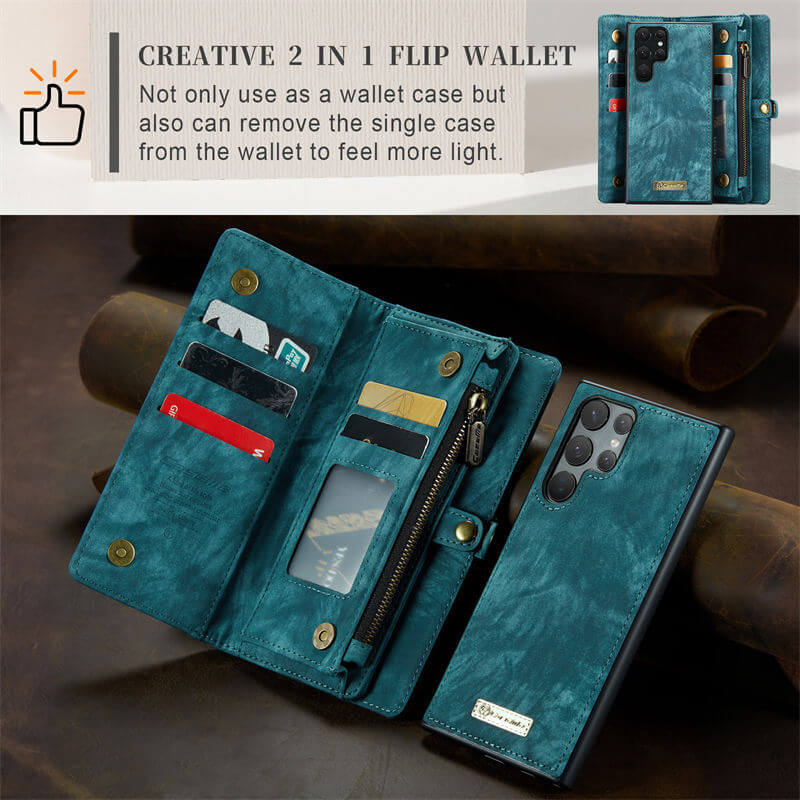 CaseMe Samsung Galaxy S22 Ultra Wallet Case with Wrist Strap - Image 8