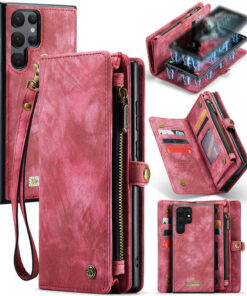 CaseMe Samsung Galaxy S22 Ultra Wallet Case with Wrist Strap