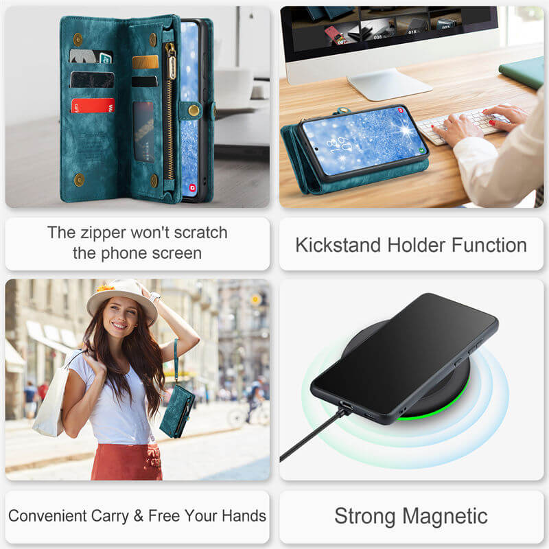 CaseMe Samsung Galaxy S23 Wallet Case with Wrist Strap - Image 4