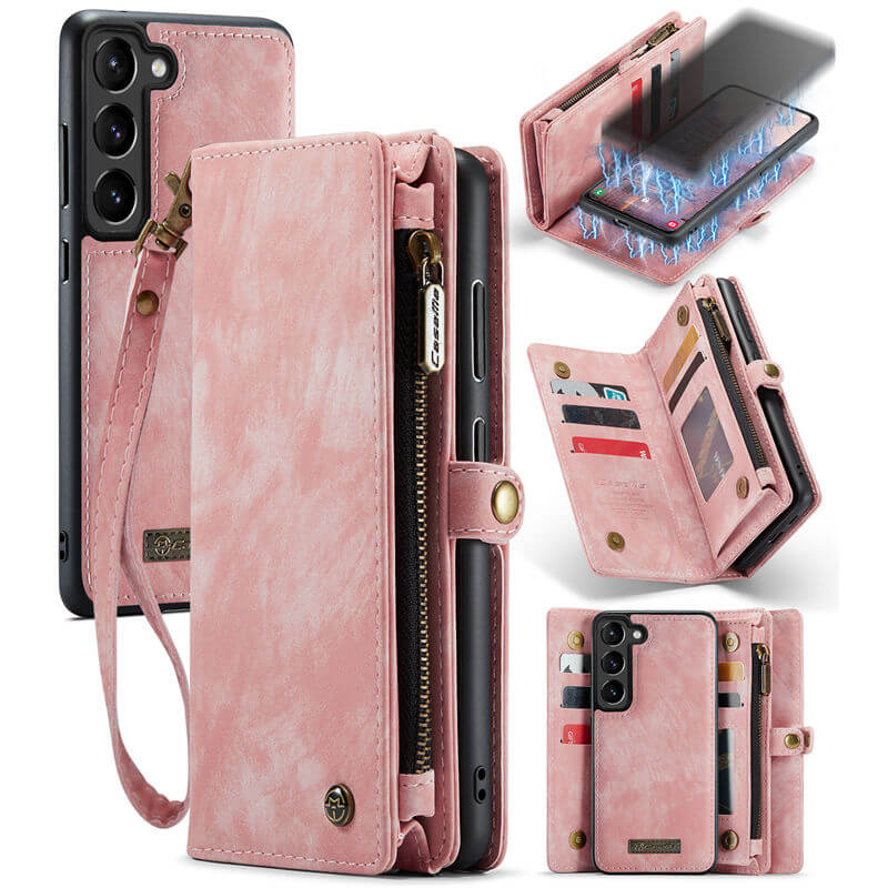 CaseMe Samsung Galaxy S23 Wallet Case with Wrist Strap