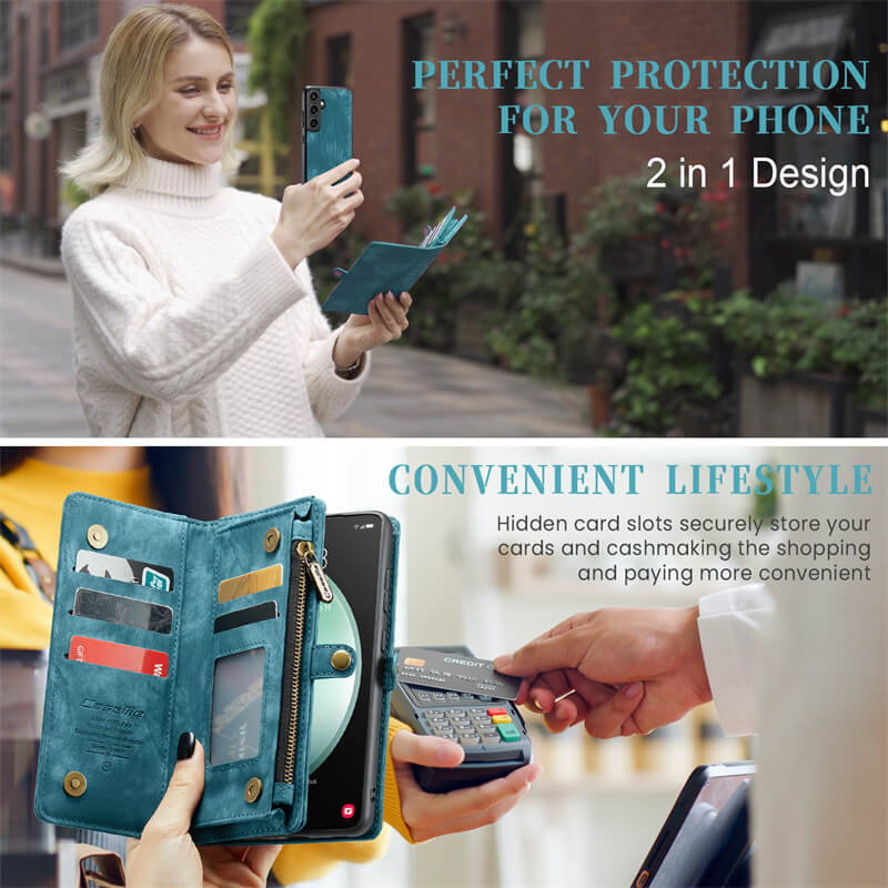 CaseMe Samsung Galaxy S23 FE Wallet Case with Wrist Strap - Image 5