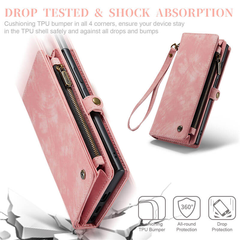 CaseMe Samsung Galaxy S23 Ultra Wallet Case with Wrist Strap - Image 9