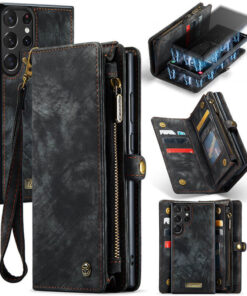 CaseMe Samsung Galaxy S23 Ultra Wallet Case with Wrist Strap