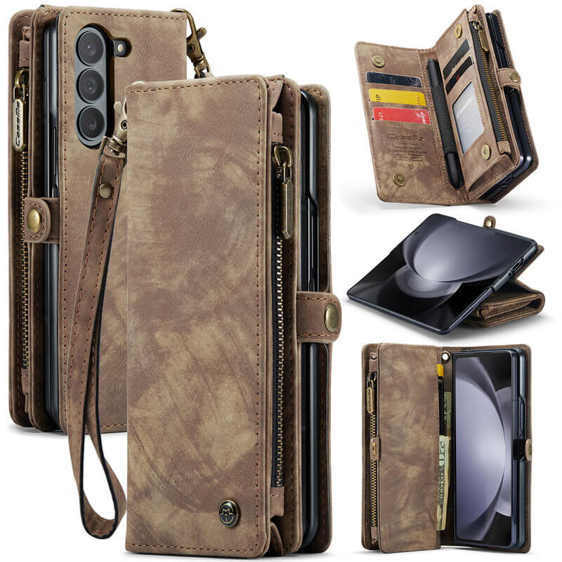 CaseMe Samsung Galaxy Z Fold5 Wallet Case with Wrist Strap