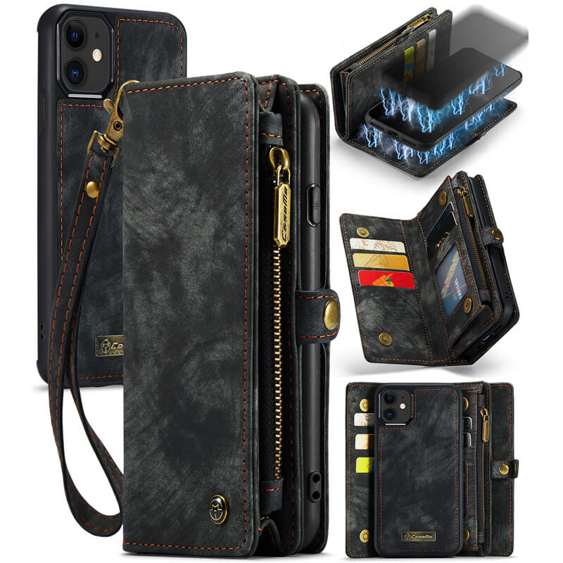 CaseMe iPhone 11 Wallet Case with Wrist Strap