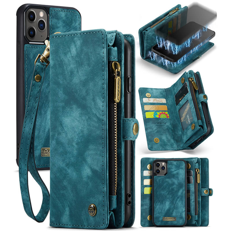 CaseMe iPhone 11 Pro Max Wallet Case with Wrist Strap