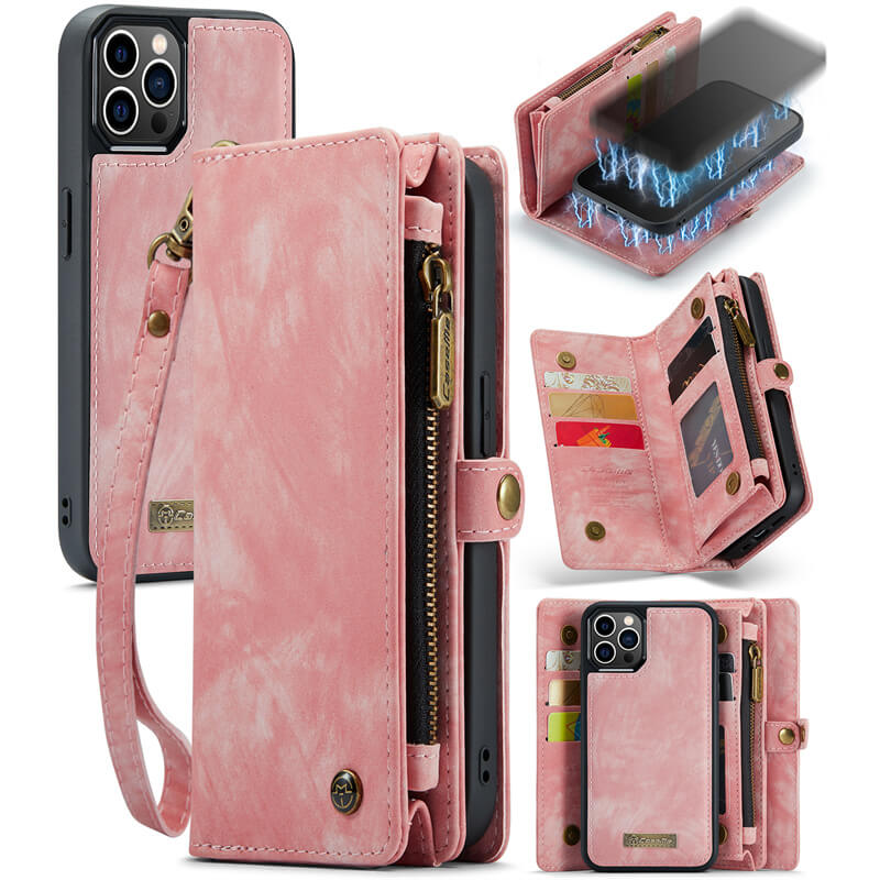 CaseMe iPhone 12 Pro Max Wallet Case with Wrist Strap