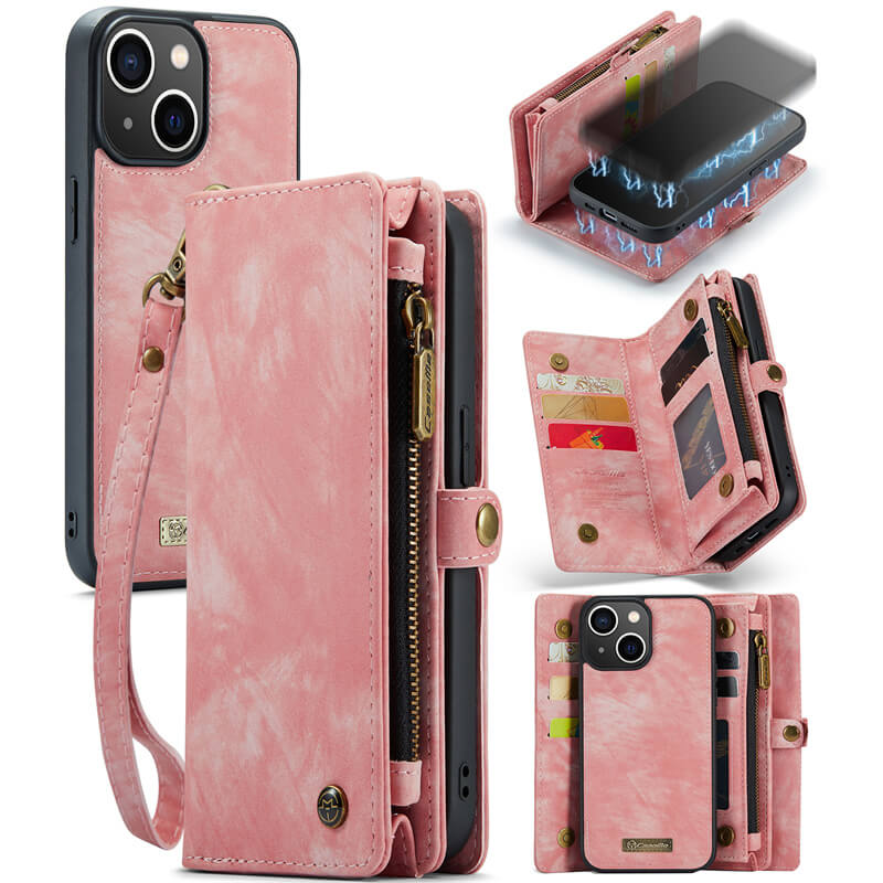 CaseMe iPhone 13 Wallet Case with Wrist Strap