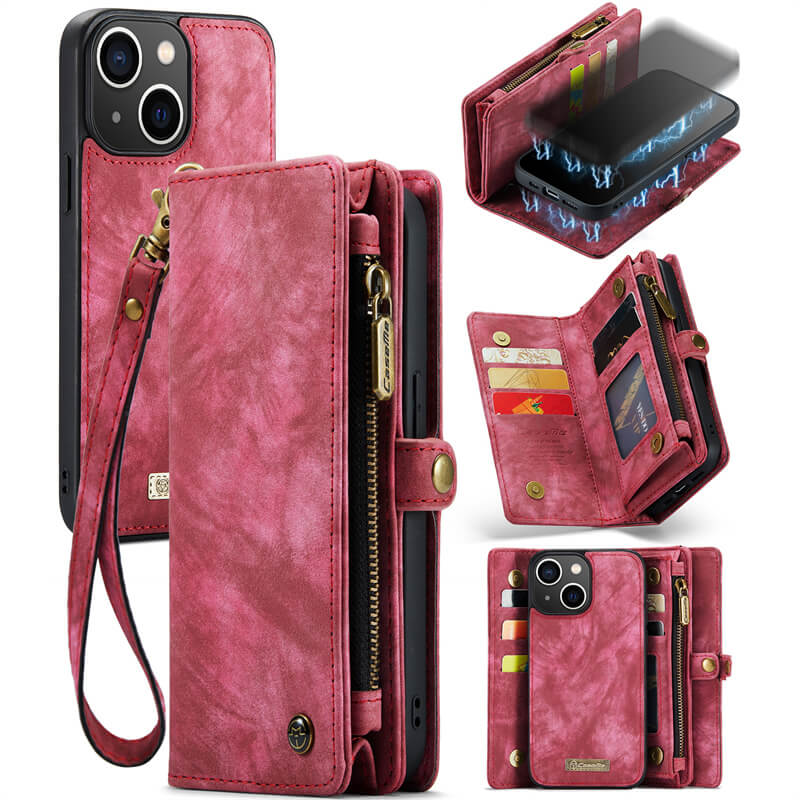 CaseMe iPhone 13 Mini Wallet Case with Wrist Strap