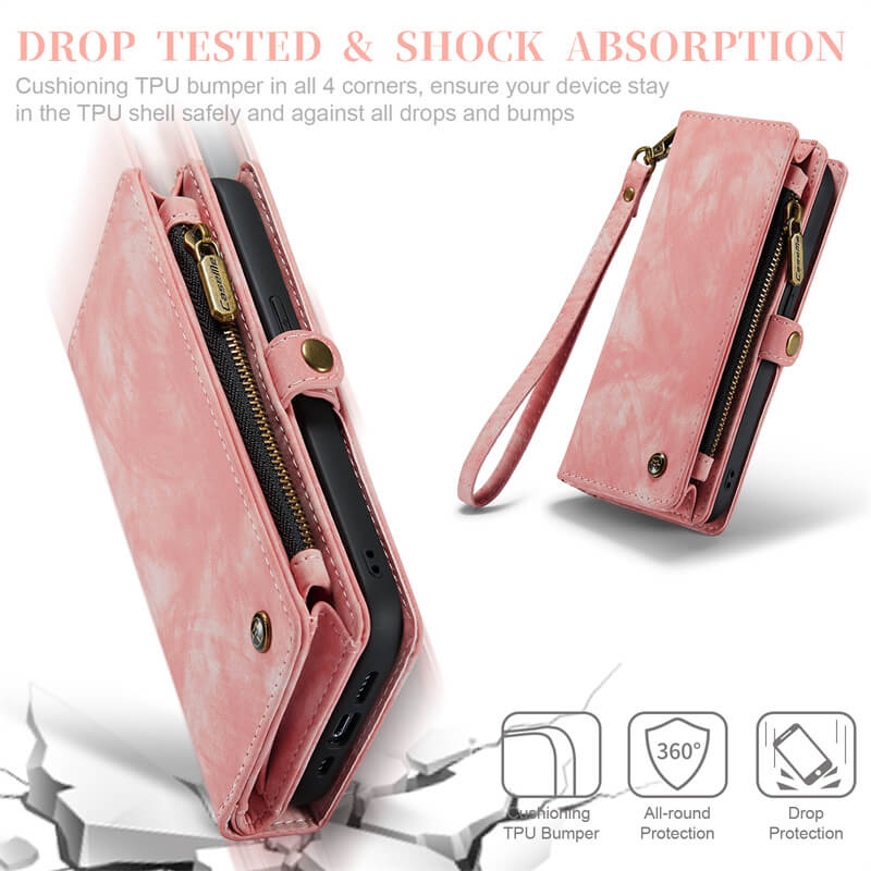 CaseMe iPhone 13 Pro Wallet Case with Wrist Strap - Image 9