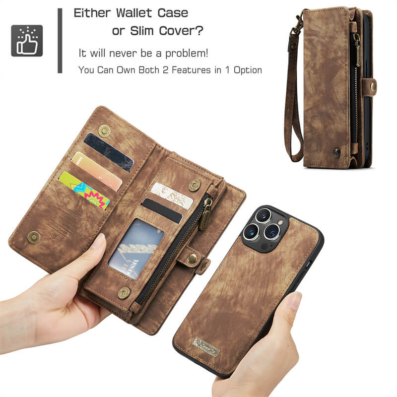 CaseMe iPhone 13 Pro Wallet Case with Wrist Strap - Image 8