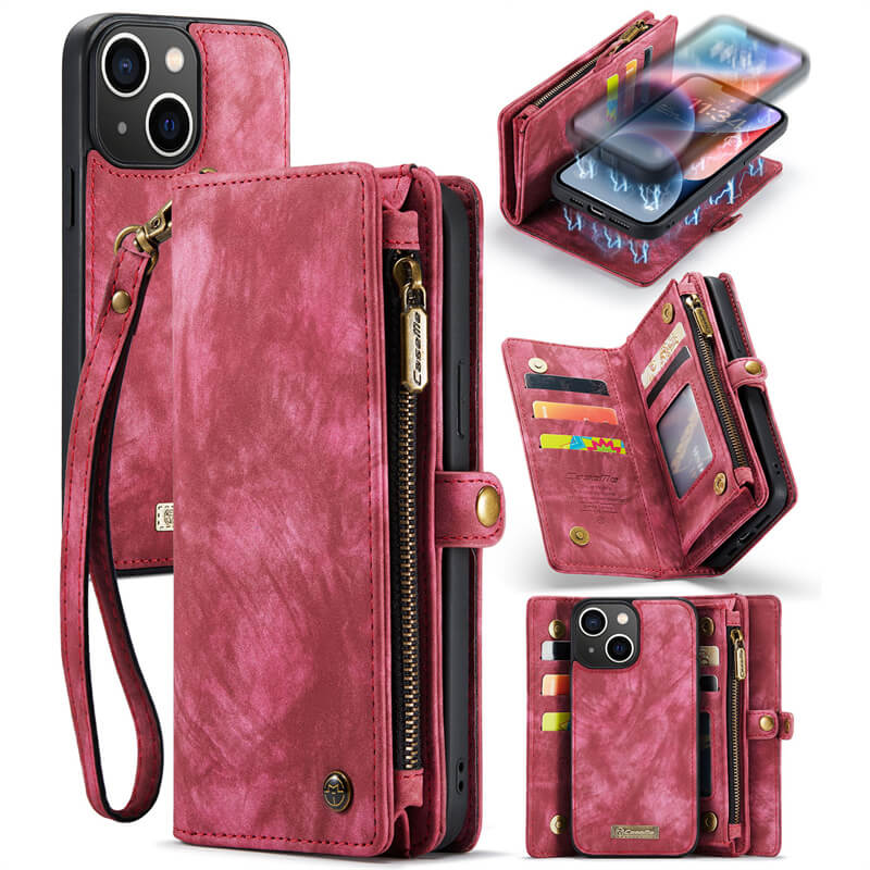 CaseMe iPhone 14 Plus Wallet Case with Wrist Strap