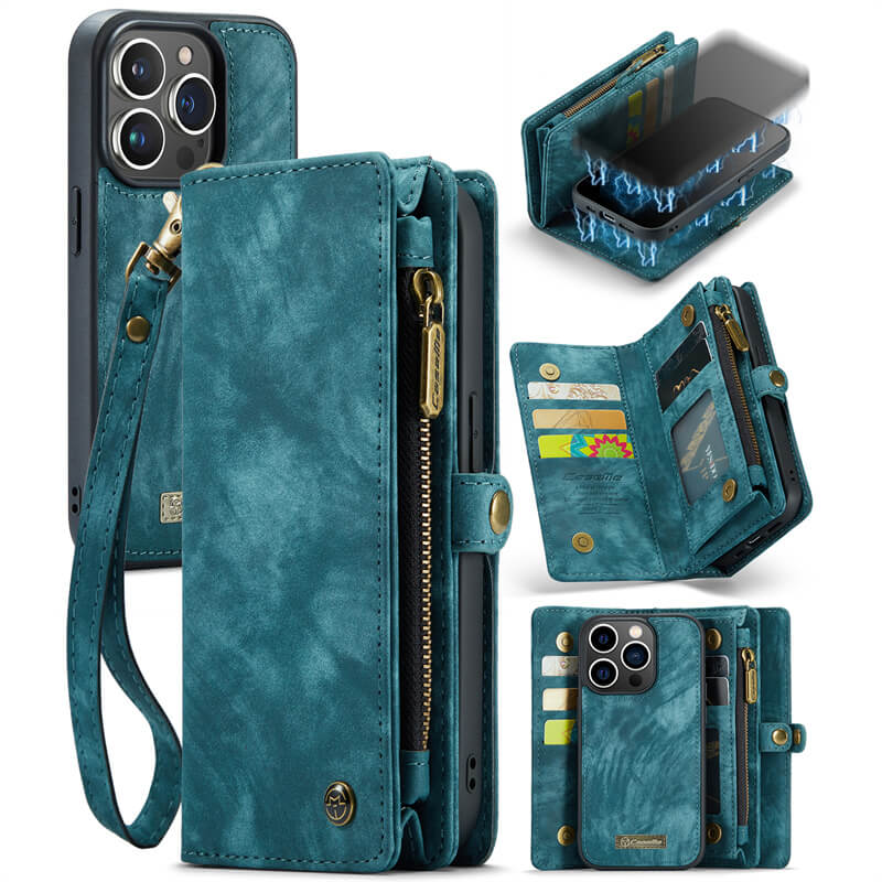 CaseMe iPhone 14 Pro Max Wallet Case with Wrist Strap