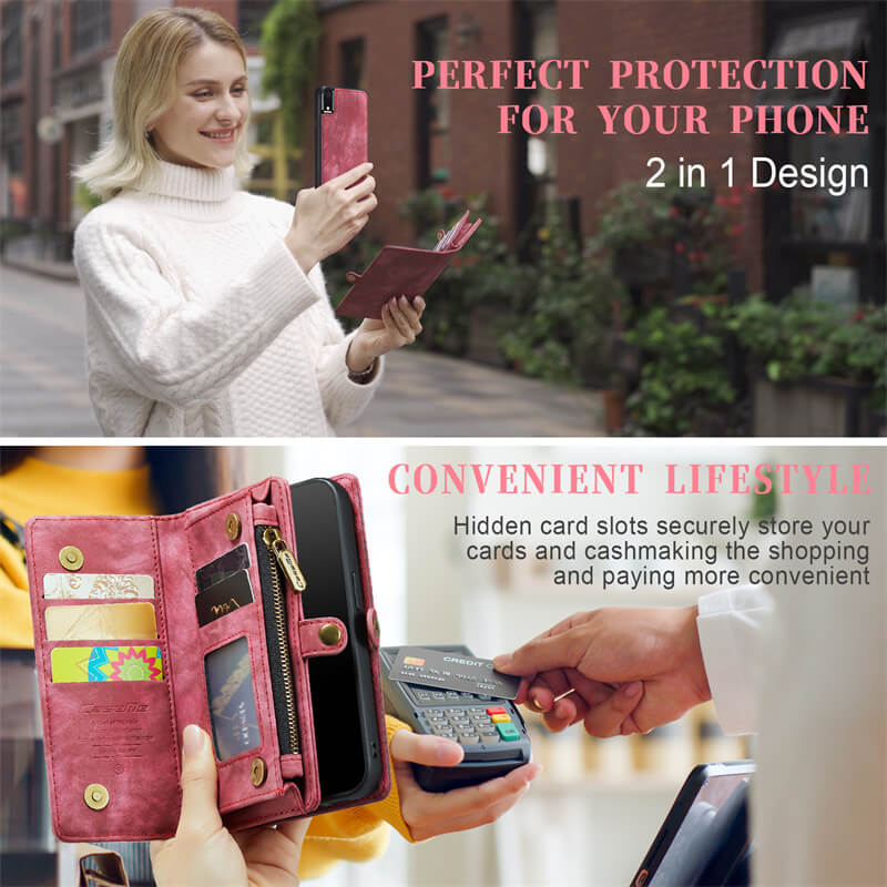 CaseMe iPhone XR Wallet Case with Wrist Strap - Image 5