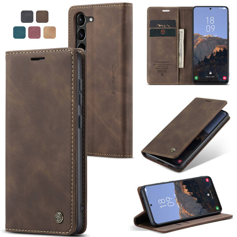 CaseMe Samsung Galaxy S23 Plus Wallet Suede Leather Case