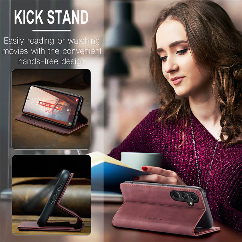 CaseMe Samsung Galaxy S23 FE Wallet Suede Leather Case - Image 5