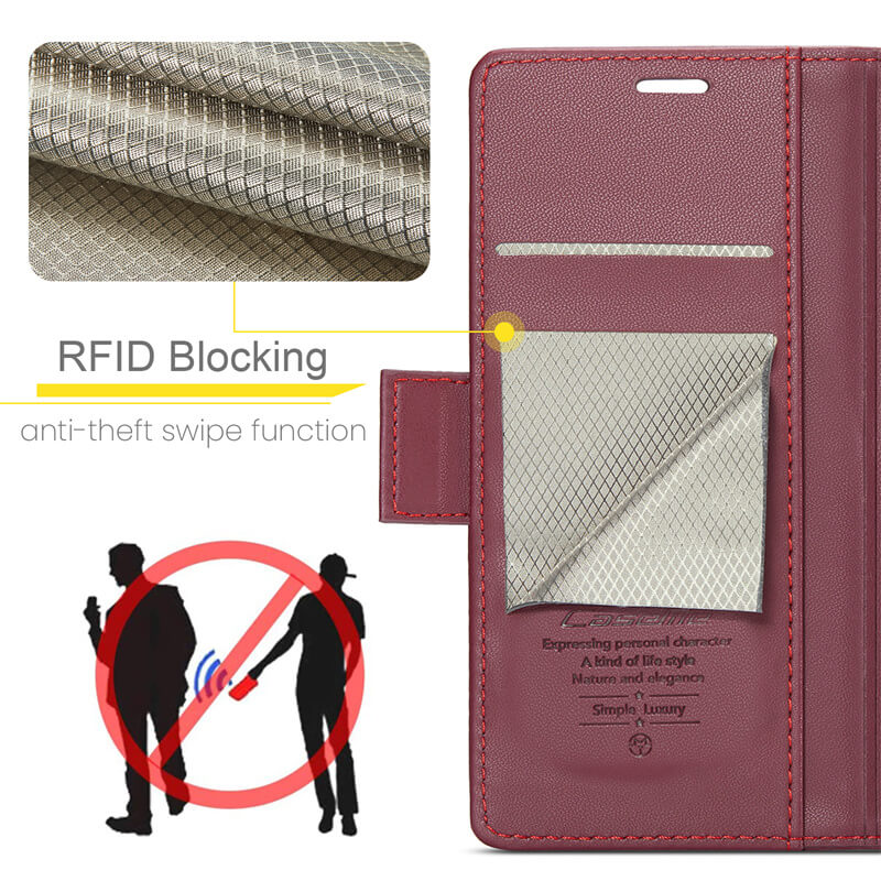 CaseMe Samsung Galaxy S23 FE Wallet RFID Blocking Magnetic Buckle Case - Image 7