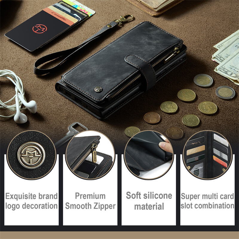 CaseMe Samsung Galaxy S23 FE Wallet kickstand Case with Wrist Strap - Image 9