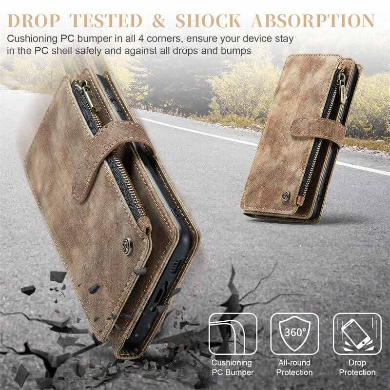 CaseMe Samsung Galaxy S23 Plus Wallet kickstand Case with Wrist Strap - Image 9