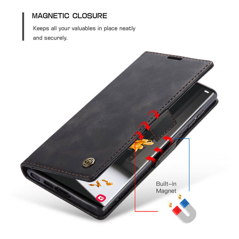 CaseMe Samsung Galaxy S23 Ultra Wallet Suede Leather Case - Image 5