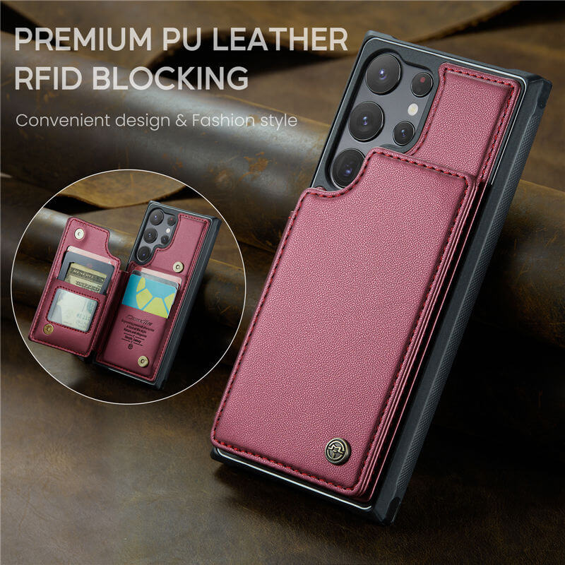 CaseMe Samsung Galaxy S23 Ultra RFID Blocking Card Holder Case - Image 3