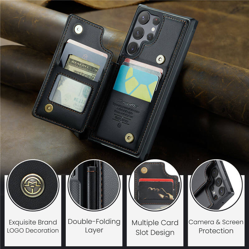 CaseMe Samsung Galaxy S23 Ultra RFID Blocking Card Holder Case - Image 9