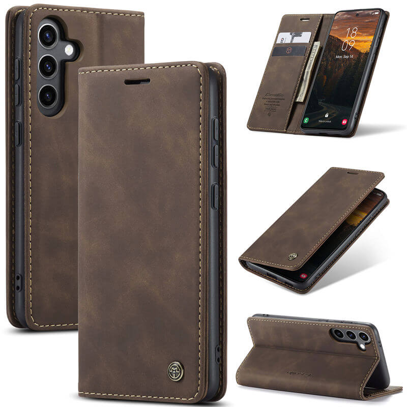 CaseMe Samsung Galaxy S24 Wallet Suede Leather Case