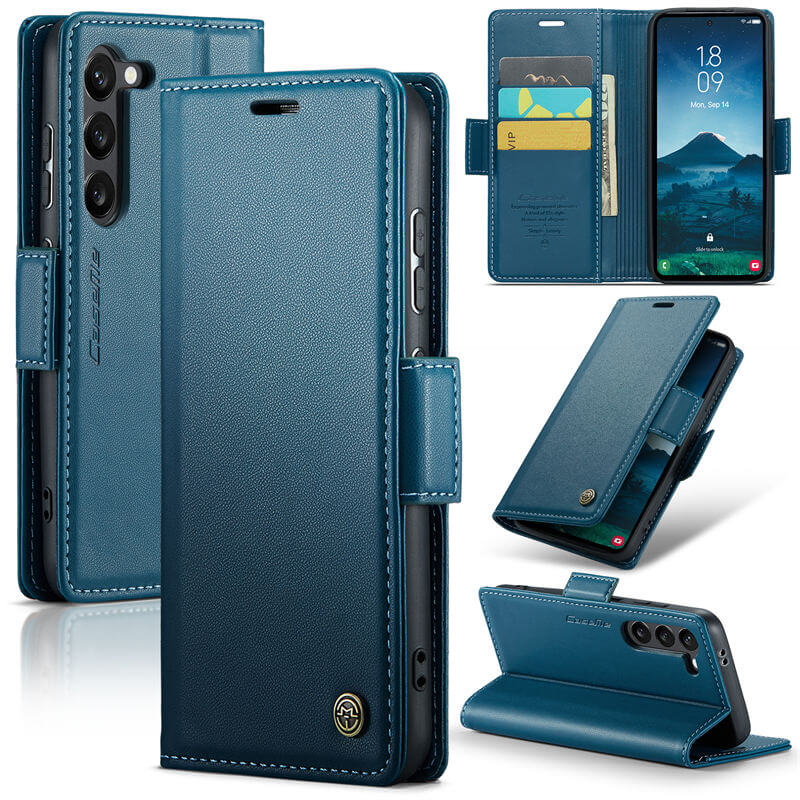 CaseMe Samsung Galaxy S24 Plus Wallet RFID Blocking Magnetic Buckle Case