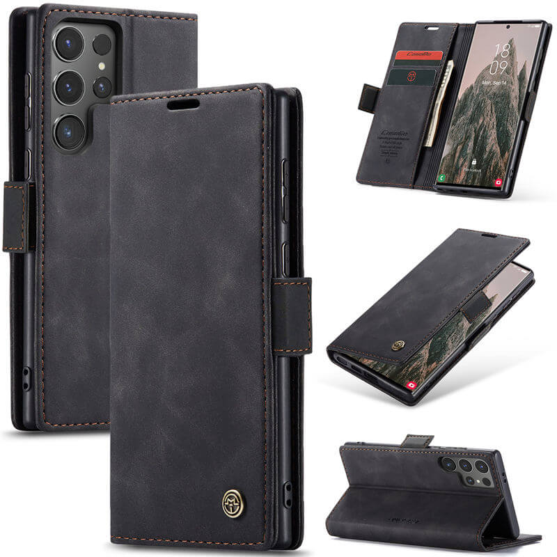 CaseMe Samsung Galaxy S24 Ultra Wallet Suede Leather Case