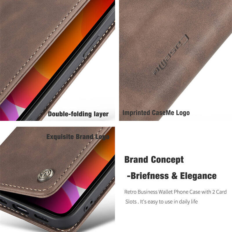 CaseMe iPhone 12/12 Pro Wallet Suede Leather Case - Image 6