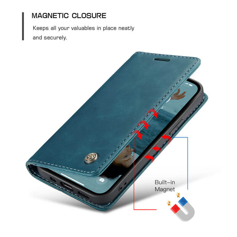 CaseMe iPhone 13 Pro Max Wallet Suede Leather Case - Image 7