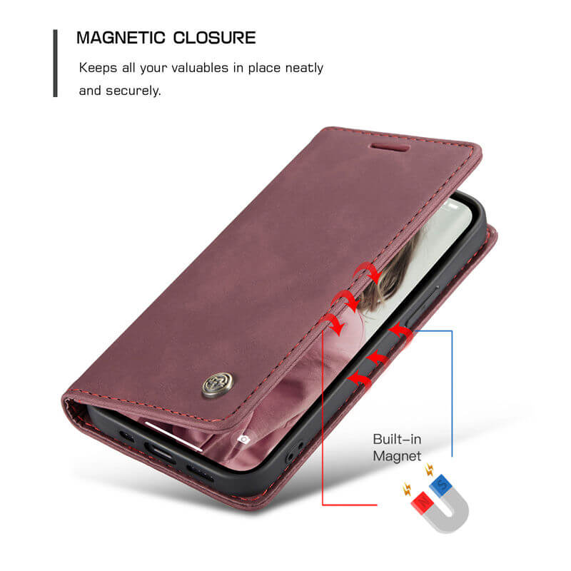 CaseMe iPhone 13 Pro Wallet Suede Leather Case - Image 7