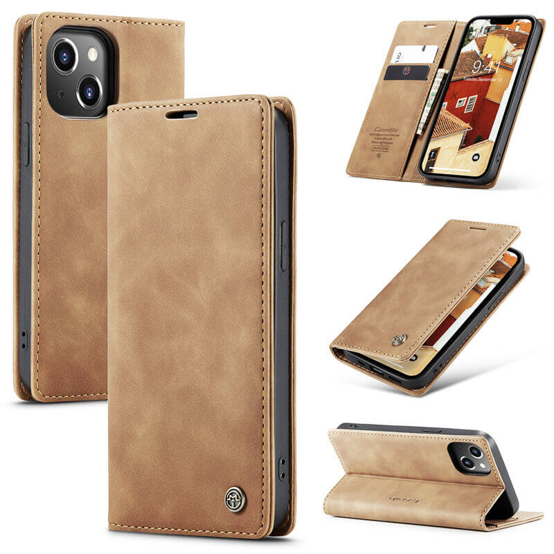 CaseMe iPhone 14 Plus Wallet Suede Leather Case