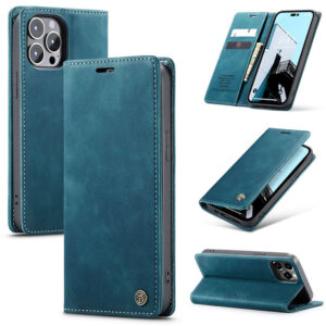 CaseMe iPhone 14 Pro Wallet Suede Leather Case